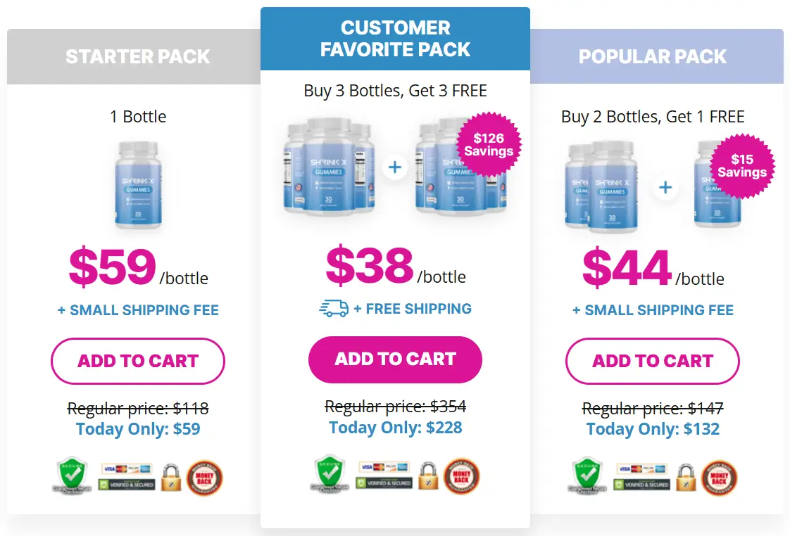 Shrink X-Pricing-Options